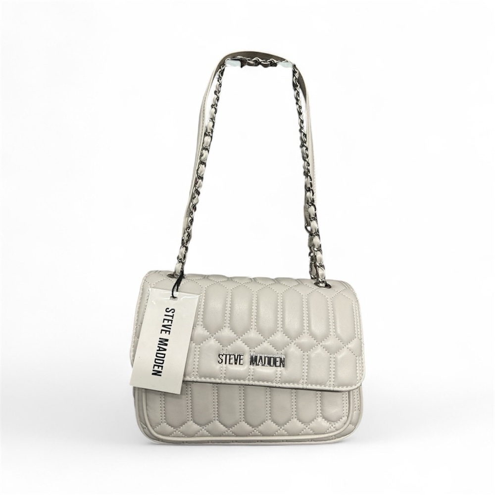 Steve Madden Ivory Quilted Shoulder or Cross Body Bag